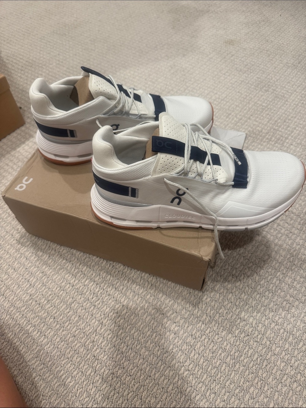 On Running Men’s White Navy Cloudnova 2 - Picture 5 of 7